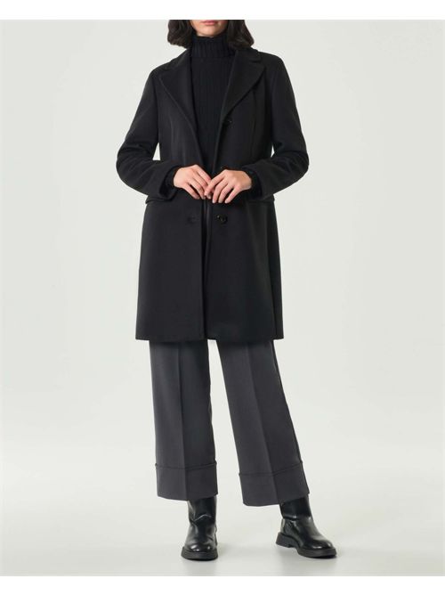 Cappotto Acerbi nero in jersey panno soft EMME MARELLA | ACERBI702/007